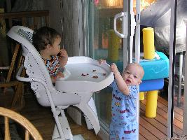 Cousin Holden Helping Eat My Grapes