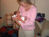 Aunt Amy holding Caleb