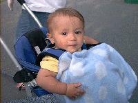 Here I am at Grandma & Grampa's Neighborhood Garage Sale Potluck