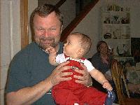 Checking out Grandpa's Beard