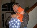 Grandpa Mark holding his favorite pumpkin